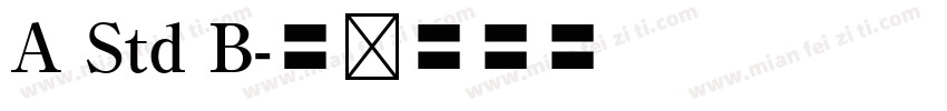 A Std B字体转换